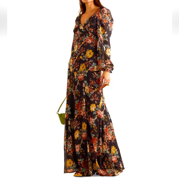 Veronica Beard Dresses & Skirts - Veronica Beard Avani Wrap effect floral print silk chiffon maxi dress sz 4 NWOT